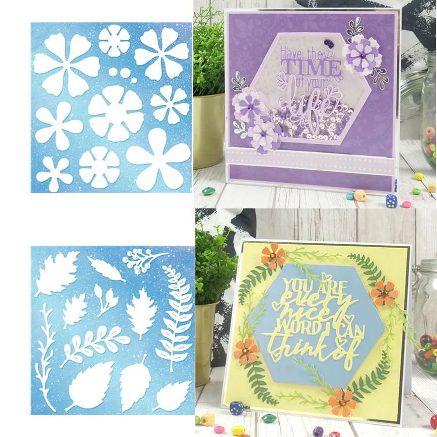 

Delicate Flowers Lovely Leaves Popular Decoration Metal Cutting Dies For DIY Scrapbooking Album Paper Good-looking Card New 2019
