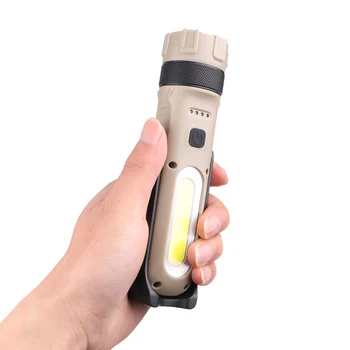 

XANES 2043 L2+COB 1800LM Multifunction Magnetic Bracket LED Flashlight 3 Modes USB Rechargeable Waterproof Flashlight Work Light