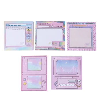 

Creative Computer Game Shape Memo Pad DIY Diary Sticky Notes Office Supplies