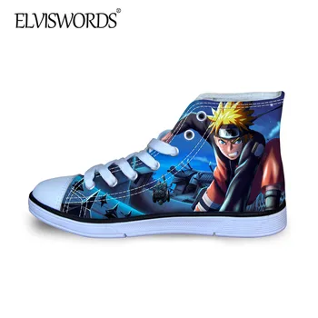 

Fashion Anime Naruto Print Baby Boys Casual High top Canvas Kids Trainers Sport Chunky Sneaker zapatillas de deporte