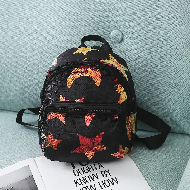 Модный Блестящий рюкзак с блестками для женщин новый звездный девочек