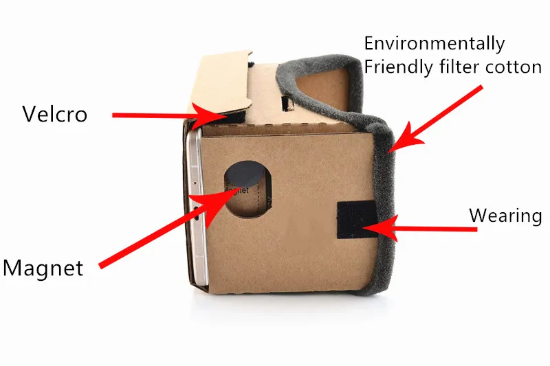 DIY Бумага VR виртуальной реальности Смарт очки картон Стиль Гарнитура 3D очки для 3,5-6,0 дюйма смартфон