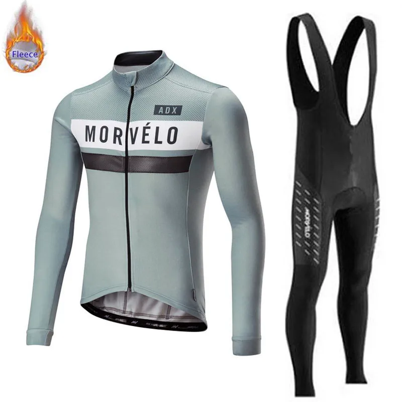 7 Morvelo, новинка, теплая зимняя флисовая одежда для велоспорта, Мужская Новая Джерси, костюм для езды на велосипеде, MTB, одежда, комбинезон, комплект - Цвет: 7