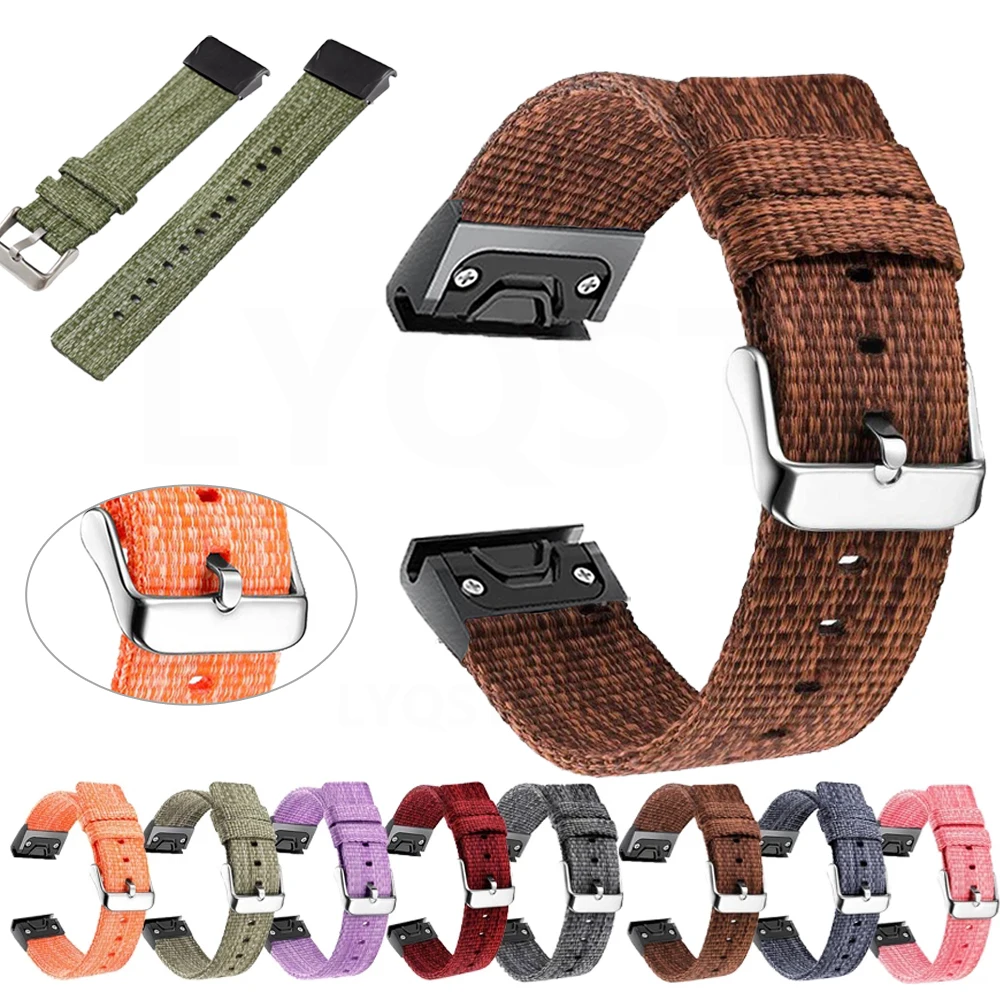 26 Cinturini In Nylon A Sgancio Rapido Da 22Mm Per Garmin Fenix 6 6Xpro 5 5Xplus 3 Hr 934 945 Discesa Mk1 Easyfit Cinturino Da Polso Intelligente
