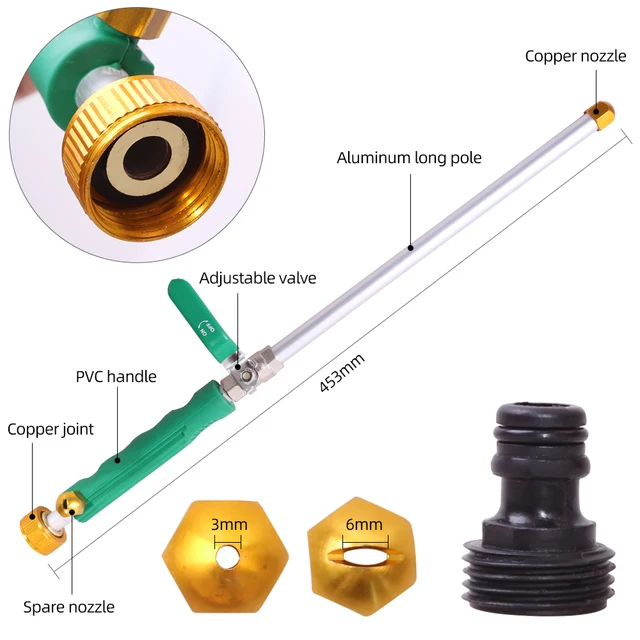 Autó Nagynyomású Vízpisztollyal Fém Vízpisztoly Motoros Mosógép Spray-Mosószerszámok Kerti Vízsugaras Nyomás Mosó - Image 2
