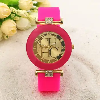 

new relaxed Geneva brand leather watch for women. 2020Crystal silicone watches. Relogio Feminino wristwatch. Best sale