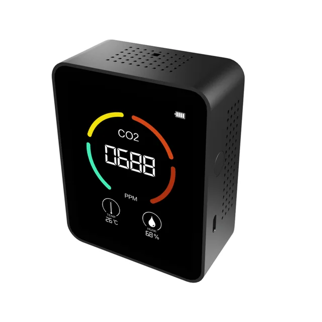 Hordozható Szén-Dioxid-Detektor Multifunkcionális 3-In-1 Hőmérsékleti Páratartalom-Monitor Az Otthoni Iroda Sec88-Hoz - Image 4