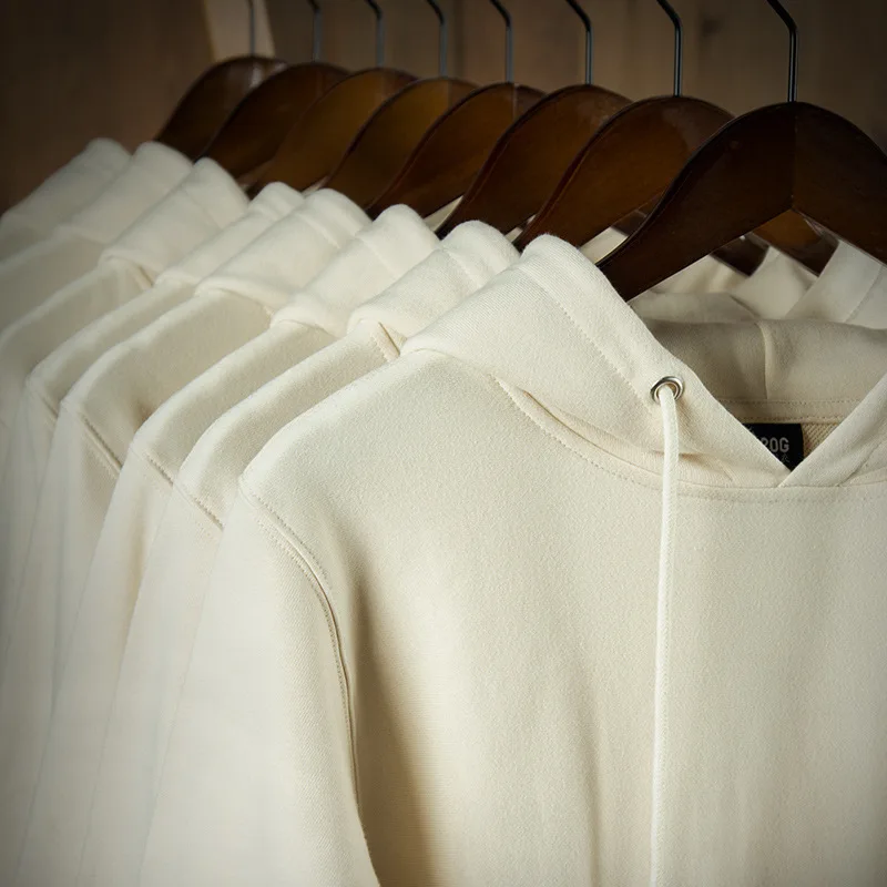 

320g Important Off-white Hooded Men's Hoodie Thin Type for Spring And Autumn Pullover Casual Pure Cotton Versatile COUPLE'S