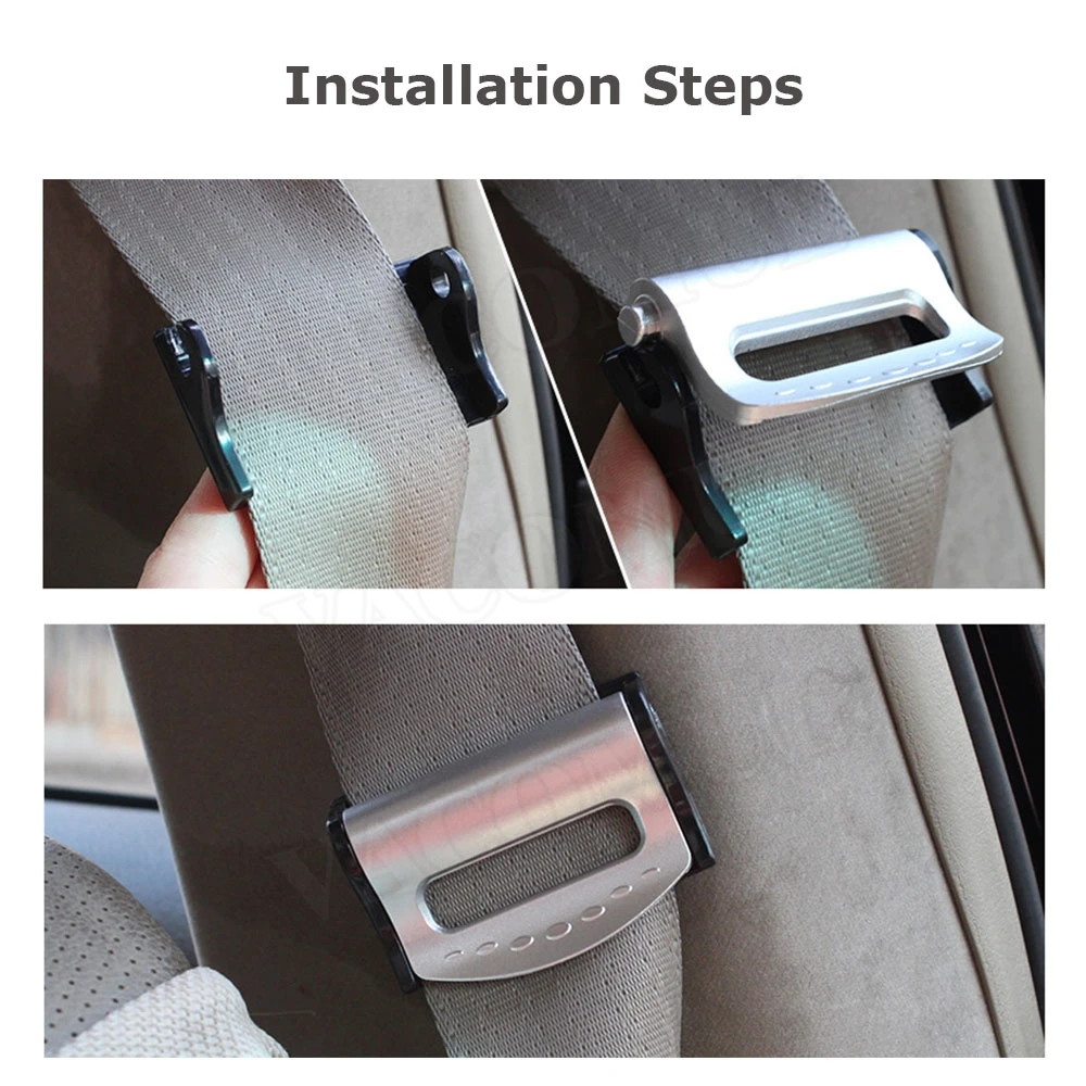 Seat Belt Clip 2PCS Universal Car Seat Belts Adjustable Stopper Buckle Plastic Interior 4 Colorful