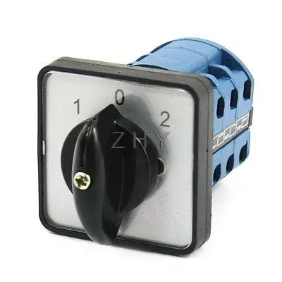 

Panel Mounting 3 Position 1-0-2 Universal Combination Changeover Switch
