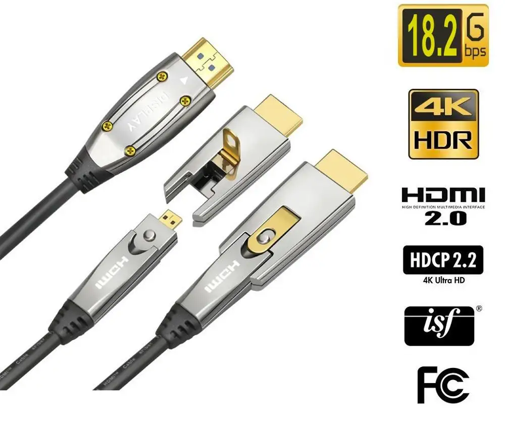 15 м AOC HDMI волоконно-оптический кабель 18 Гбит/с высокая скорость 4K60HZ, с небольшими микро-и стандартными разъемами HDMI, легко трубчатая