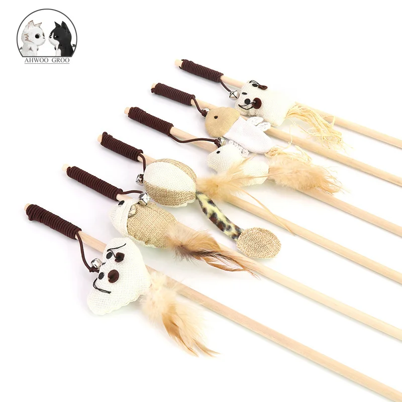 Домашнее животное игрушка-тизер для кошек Кот Интерактивная с вращающимся пером