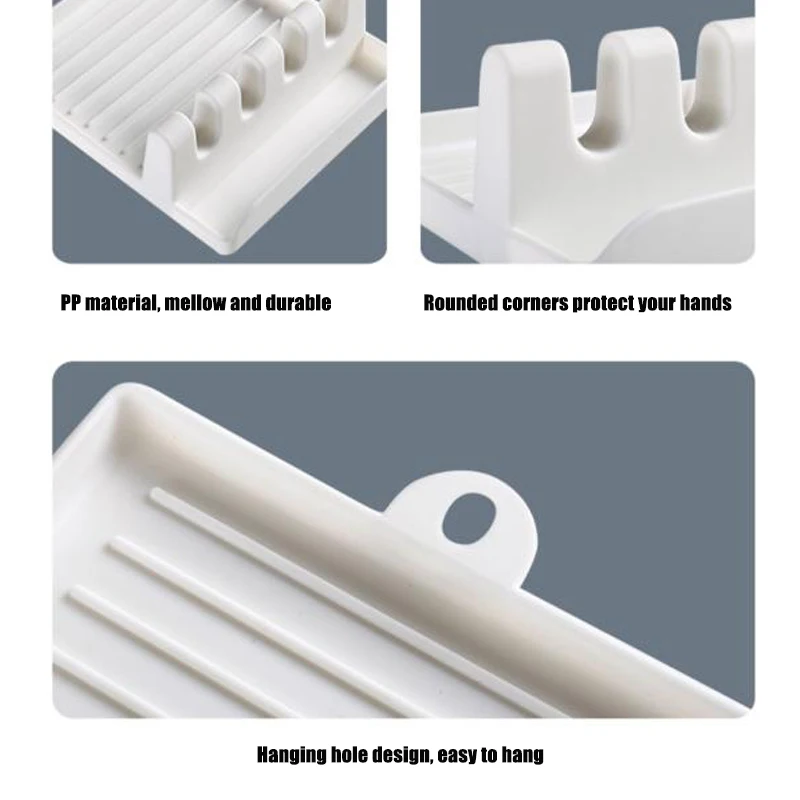 Cooking Utensil Holder Non-slip Spoon Rack Silicone Multipurpose Chopsticks Spatula Stand DEC889