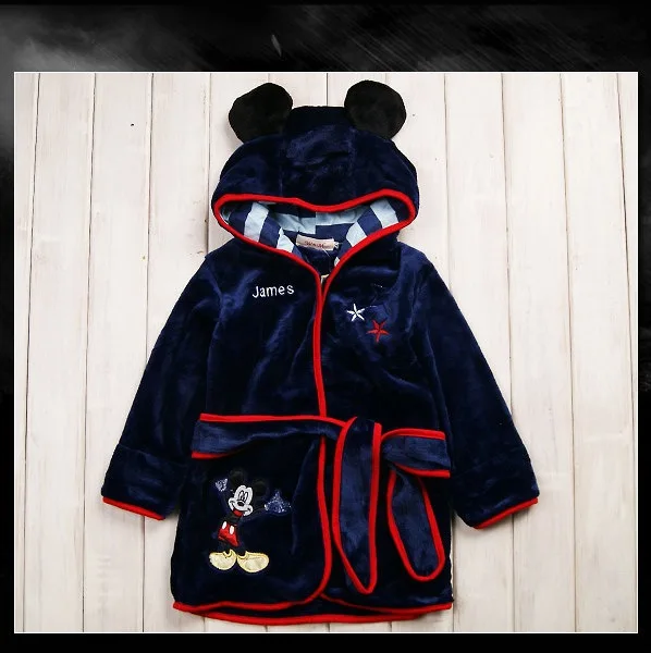 BOY'S Girls' Bathrobe CHILDREN'S Cartoon Bathrobe 2-Color Home Women's Robes