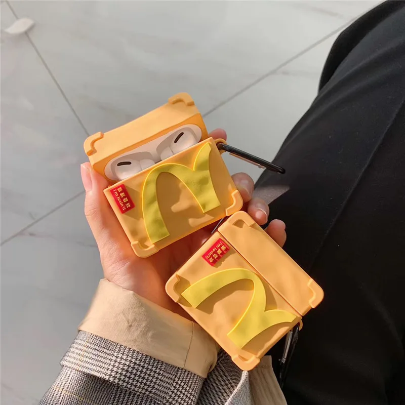 3D чехол для пищевых продуктов стереоскопический наушников Airpods Pro милый защитный