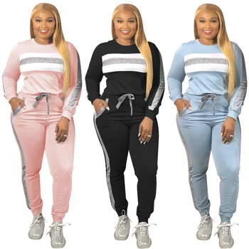 

Autumn Winter Women Two Piece Set Top and Pants Plus Size Tracksuit Sweatsuit Outfit Casual Active Outfits