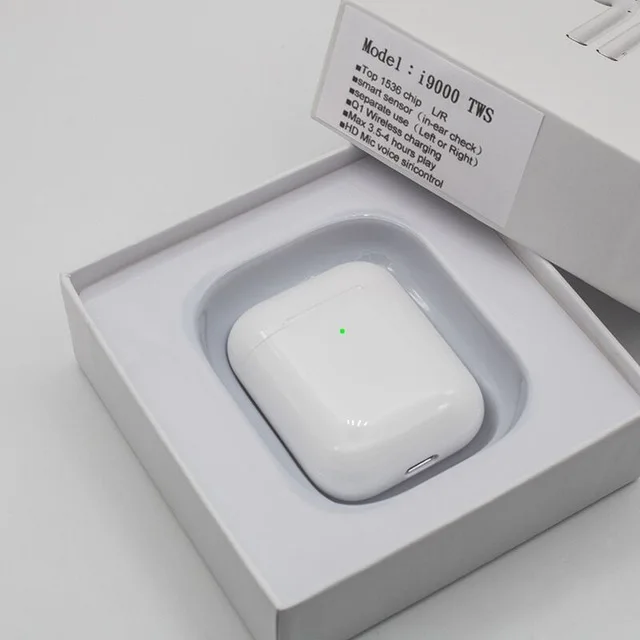 Standard Оригинальные наушники i9000 TWS 1:1 Air2, беспроводные наушники, Беспроводная зарядка PK w1 H1 chip i12 i10 i500 i200 tws - Цвет: Standard