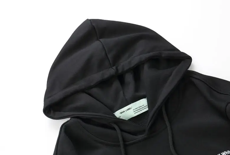 Эскиз 3D стрела 19ss Off-White OW для мужчин и женщин унисекс осень зима мода хлопок Повседневная Свободная Толстовка с капюшоном куртка с капюшоном