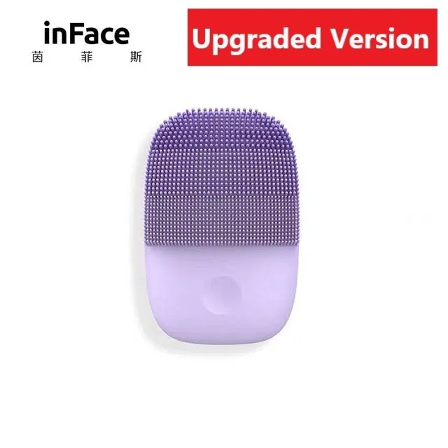 Purple Xiaomi inFace электрическая глубокая Чистящая Щетка массажная Соник для мытья лица IPX7 водостойкое Силиконовое очищающее средство для лица Уход за кожей - Цвет: Purple