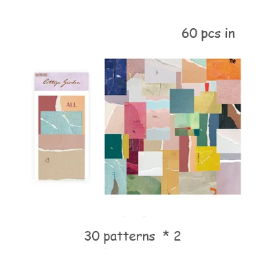 50/60 Sheets Retro Floral Material Paper Decorative Material Paper Journal Scrapbook Planner Kawaii Stationery School Supplies 06 yinxiang