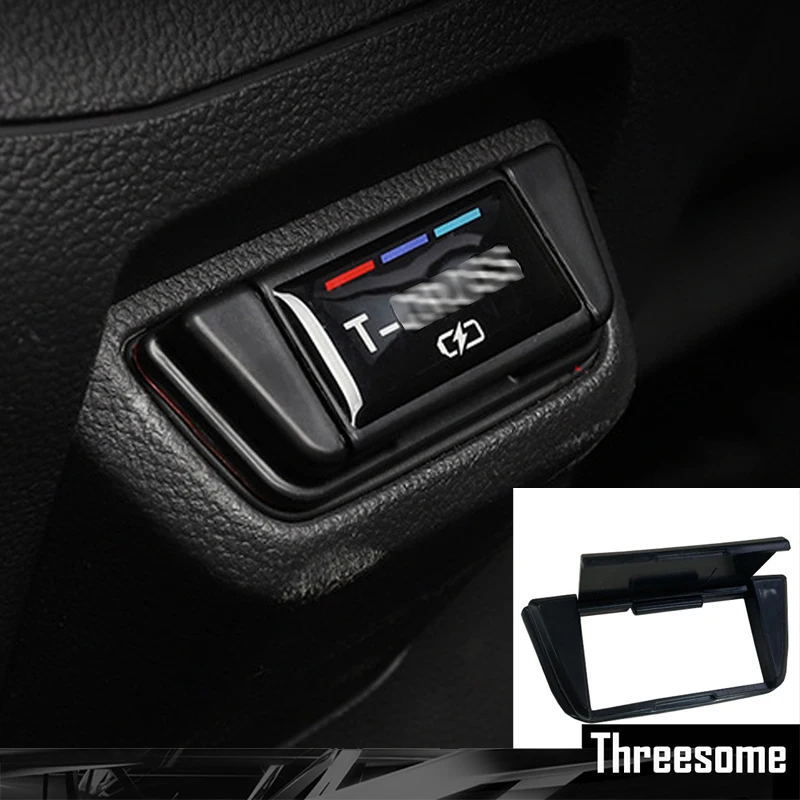 

SRXTZM Car Rear Console Center USB Equip Charging Port Protective Cover Dust-proof Frame for Volkswagen T-cross Tcross 2019 1pcs