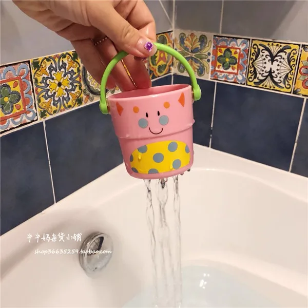 Игрушка для ванны в виде ковша, мультяшная игрушка для младенцев, детская игрушка для душа, цветная игрушка Дженга, унисекс-игрушка