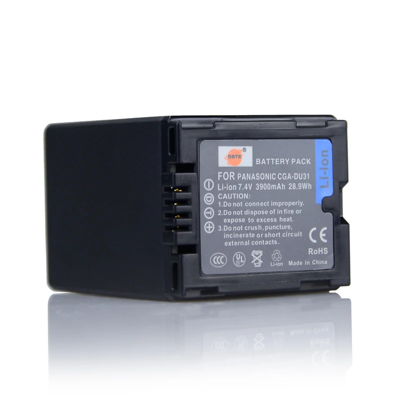 3 шт. 3900 мАч 7,4 V CGA-DU31 VW-VBD310 DSTE батарея камеры DSLR Зарядное устройство для цифрового фотоаппарата Panasonic DZ-GX20 GX25M MV350 MV380 MV550