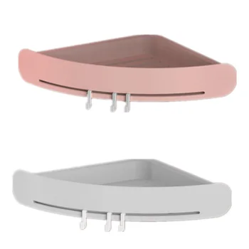 

Hot Plastic Bathroom Shelf Organizer Snap Up Corner Shelf Caddy Bathroom Corner Shelf Shower Storage Wall Holder Shampoo Holder