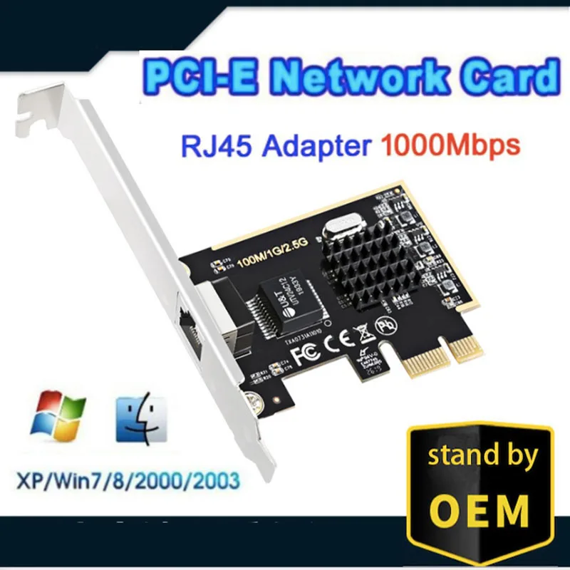 RTL8152 chipset gaming PCIE card 2500Mbps Gigabit network card 100