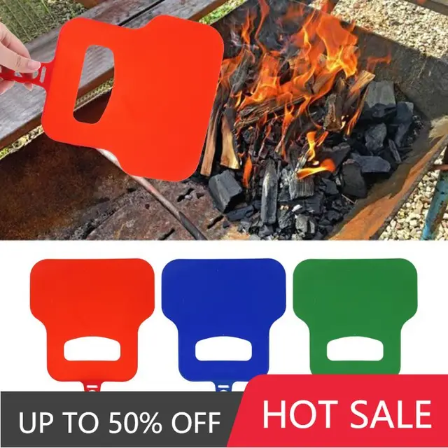Gyakorlati Barbecue Ventilátor Bbq Hand Crank Blower Ventilátorok Kézi Égés Kültéri Cook Camping Nagyszerű Piknikhez