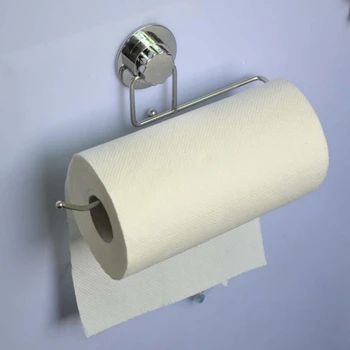 

Roll Holder Suction Cup Toilet Paper Holder Kitchen Long Plastic Wrap Racks Bathroom Towel Rack