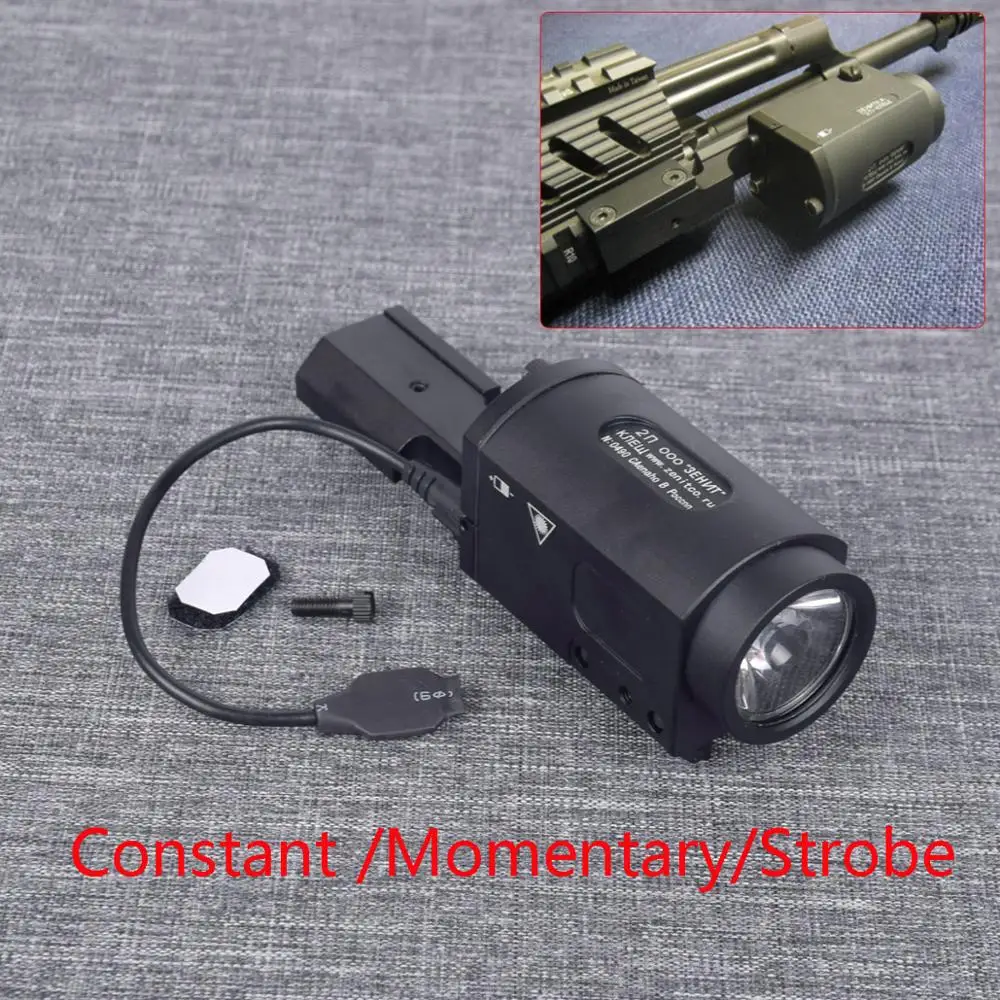 US $58.56 Tactical Weapon Light AKSD LED Flashlight With Remote Switch Rail Mount For 20mm Rail Fits Rifle Airsoft AK47 74 For Hunting