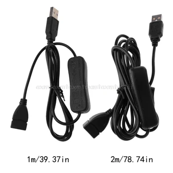 

USB Extension Cable ON OFF Switch for PC USB Fan LED Lamp Charger Raspberry Pi N26 19 Dropship
