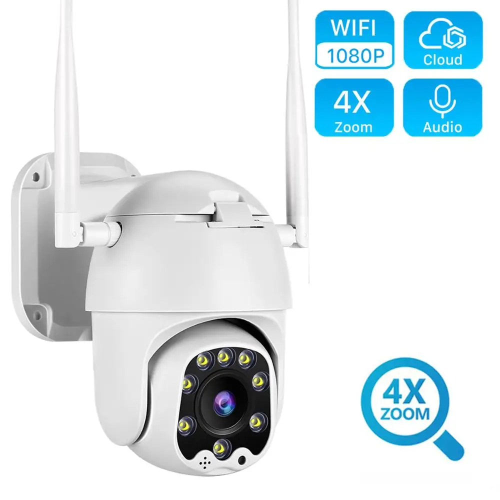 

WIFI Camera Outdoor PTZ IP Camera H.264 1080p Speed Dome CCTV Security Cameras IP Camera WIFI Exterior 2MP IR Home Surveilance