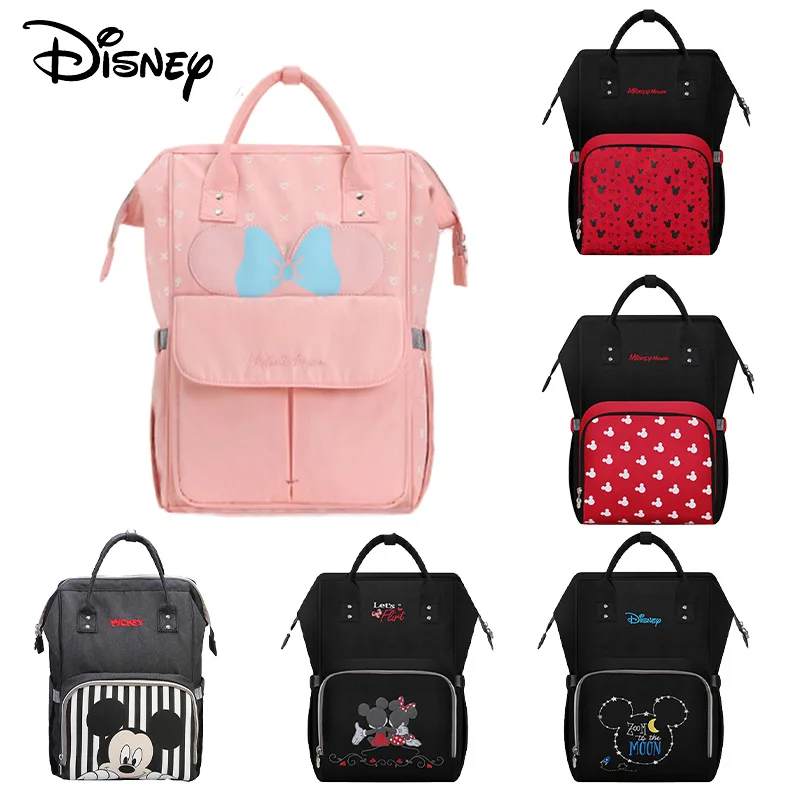Сумка для подгузников Disney Minnie Mickey дорожная сумка детских колясок рюкзак ухода за