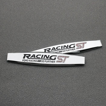 

2PCS 3D metal ST RACING Stickers decal Car Styling Logo Auto Accessories For ford focus 2 3 mondeo fiesta kuga mk2 mk3 mk4