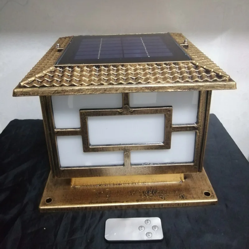 Quente e Novo Dupla e Configuração de Controle Luz com Iluminação Brilho Solar Jardim Pilar Lâmpada Remoto Frete Grátis 1pc 2019 Led