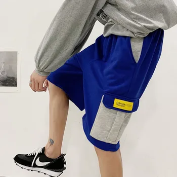 

2020 Summer New Youth Popular Korean Version Of Loose Men's Color Matching Five-point Pants Fashion Casual Big Pocket Shorts
