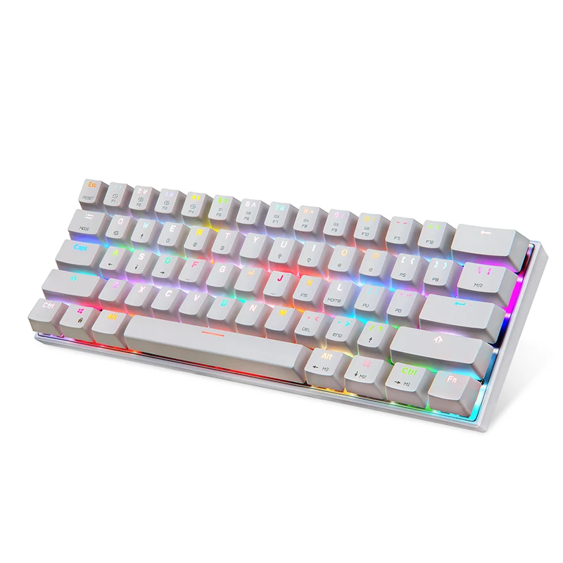 Genuine Motospeed Wired/Bluetooth Dual Mode Gaming Mechanical Keyboard 61 keys RGB Backlight for PC