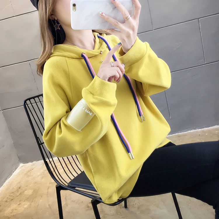 

Nkandby Fall 2019 Women Sweet Ulzzang Trendy Pullover Hoodies Sweatshirt Casual Loose Outwear Hoodie Tops