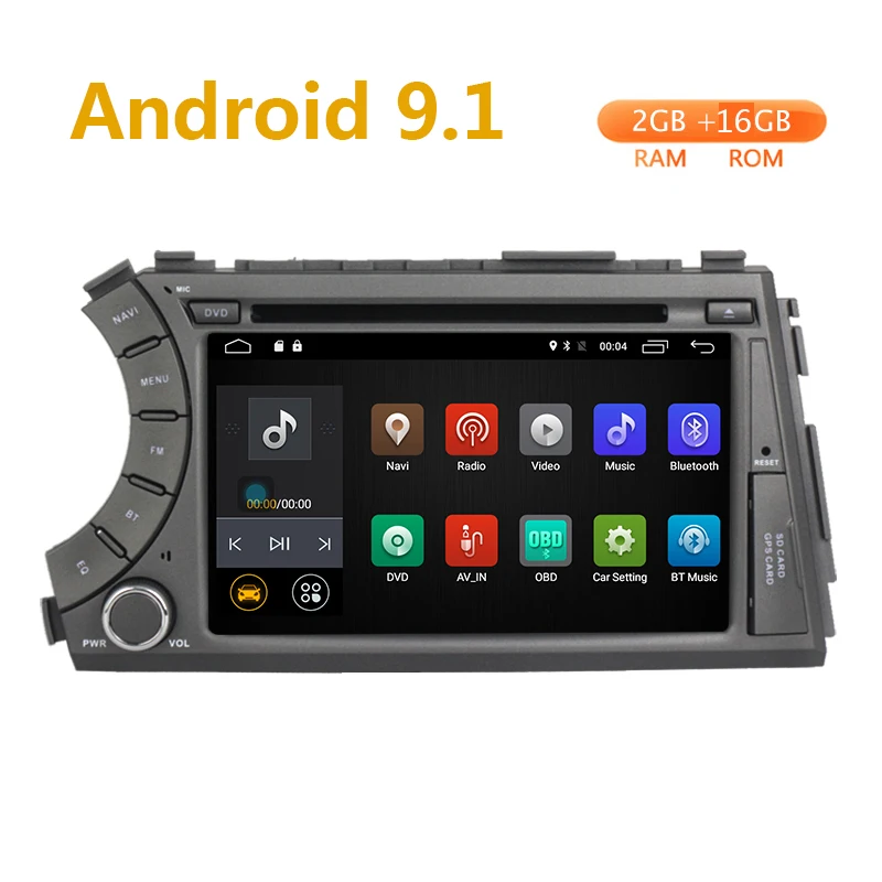 

2Din Car Multimedia Android 9.1 2G RAM 16G ROM Car DVD For Ssang Yong SsangYong Kyron Actyon 2005-2013 GPS Radio Stereo