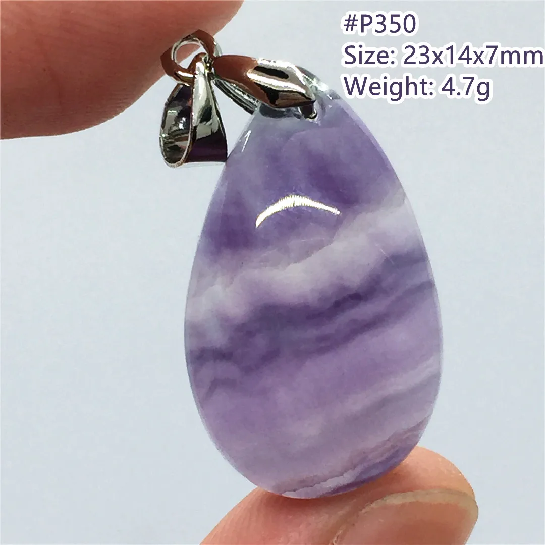 Natural Purple Fluorite Necklace Pendant Jewelry For Women Lady Men Healing Luck Gift Crystal
