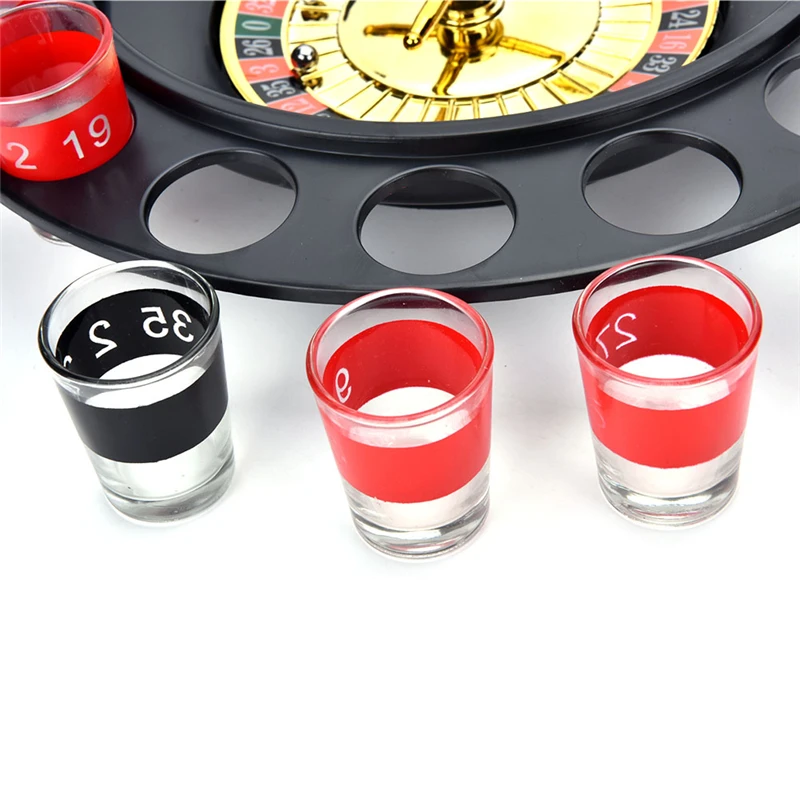 16-hole Russian roulette wine glass KTV roulette game wine glass wine table  add to the fun turntable game - AliExpress