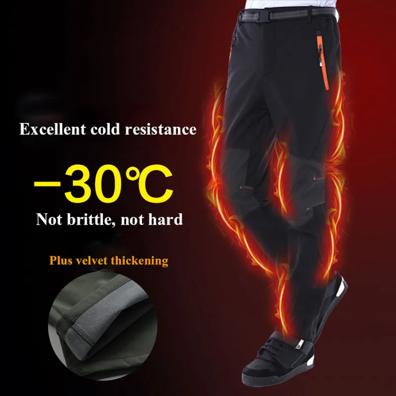 NUONEKO Men Women's Fleece Softshell Pants Waterproof Hiking Pants Outdoor Sports Fishing Trekking Skiing Camping Trousers PM27