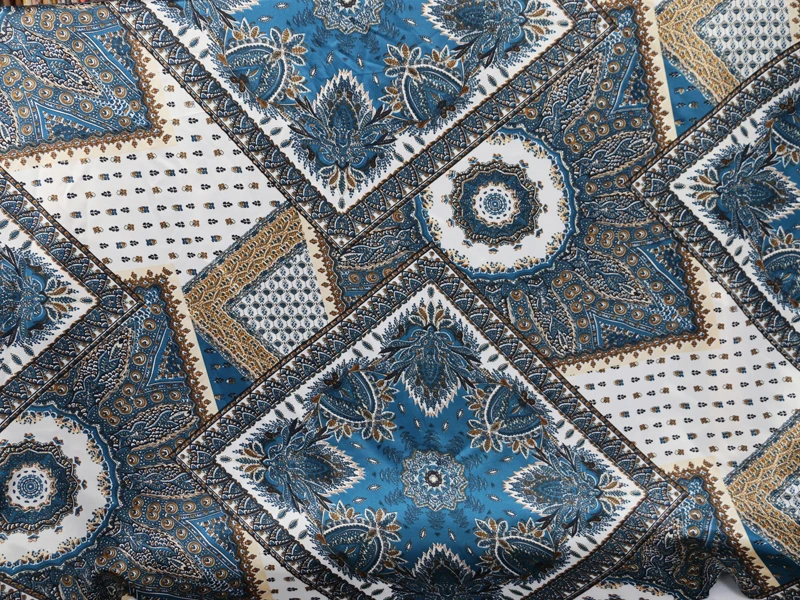 1 Meter x 1,48 Meter weicher Patchwork-Satin-Stoff für Schal- und Kleiderfutter, DIY-Material – Detail 27
