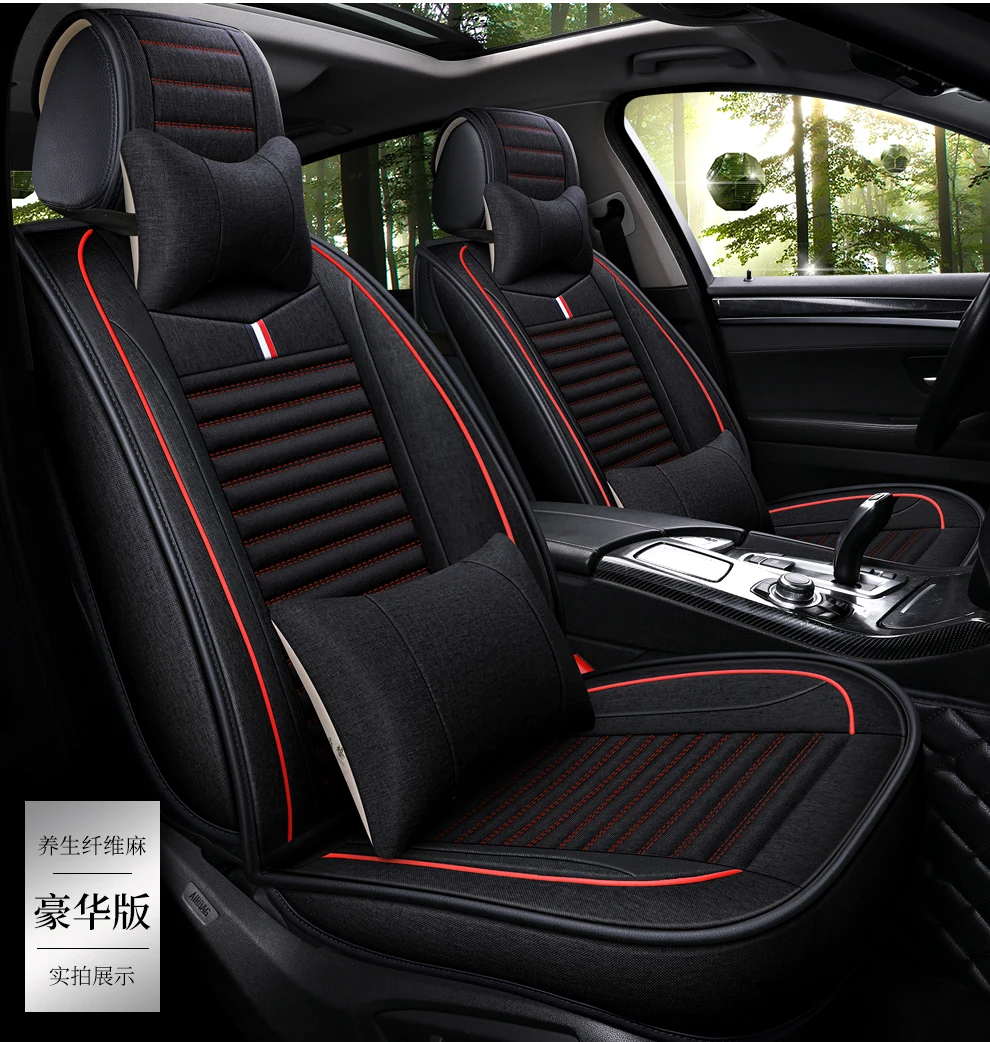 Full Coverage flax fiber car seat cover auto seats covers for Citroen c1 celysee ds3 c4 ds4 c5 ds5 c3 aircross c4aircross c3pica