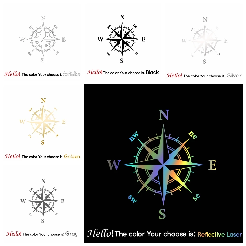 

Compass 3D waterproof block scraping body sticker suitable for PVC covering scratches of car door, 12cm * 12cm