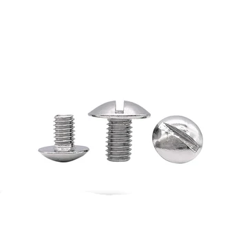 

50pcs M4 slotted truss screws big flat head screw mechanical bolts one line socket bolt stainless steel JISB1101T 6mm-12mm long