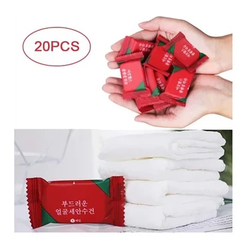 

20pcs/Lot Compressed Towel Magic Towel Portable Outdoor Travel BBQ Disposable Towel Nonwoven Pill Towel Makeup Cleansing Wipes