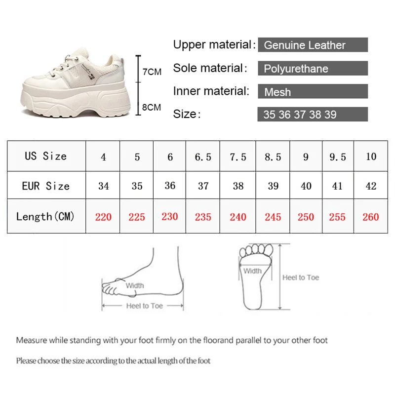 Smile Circle Genuine Leather Sneakers Women Flat Platform Shoes Autumn Breathable mesh women Thick bottom shoes